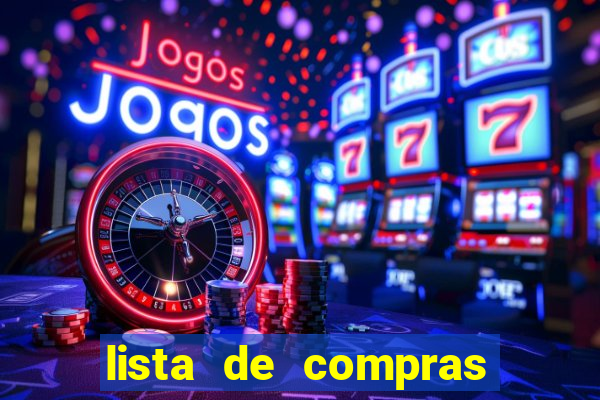 lista de compras mensal para 2 pessoas